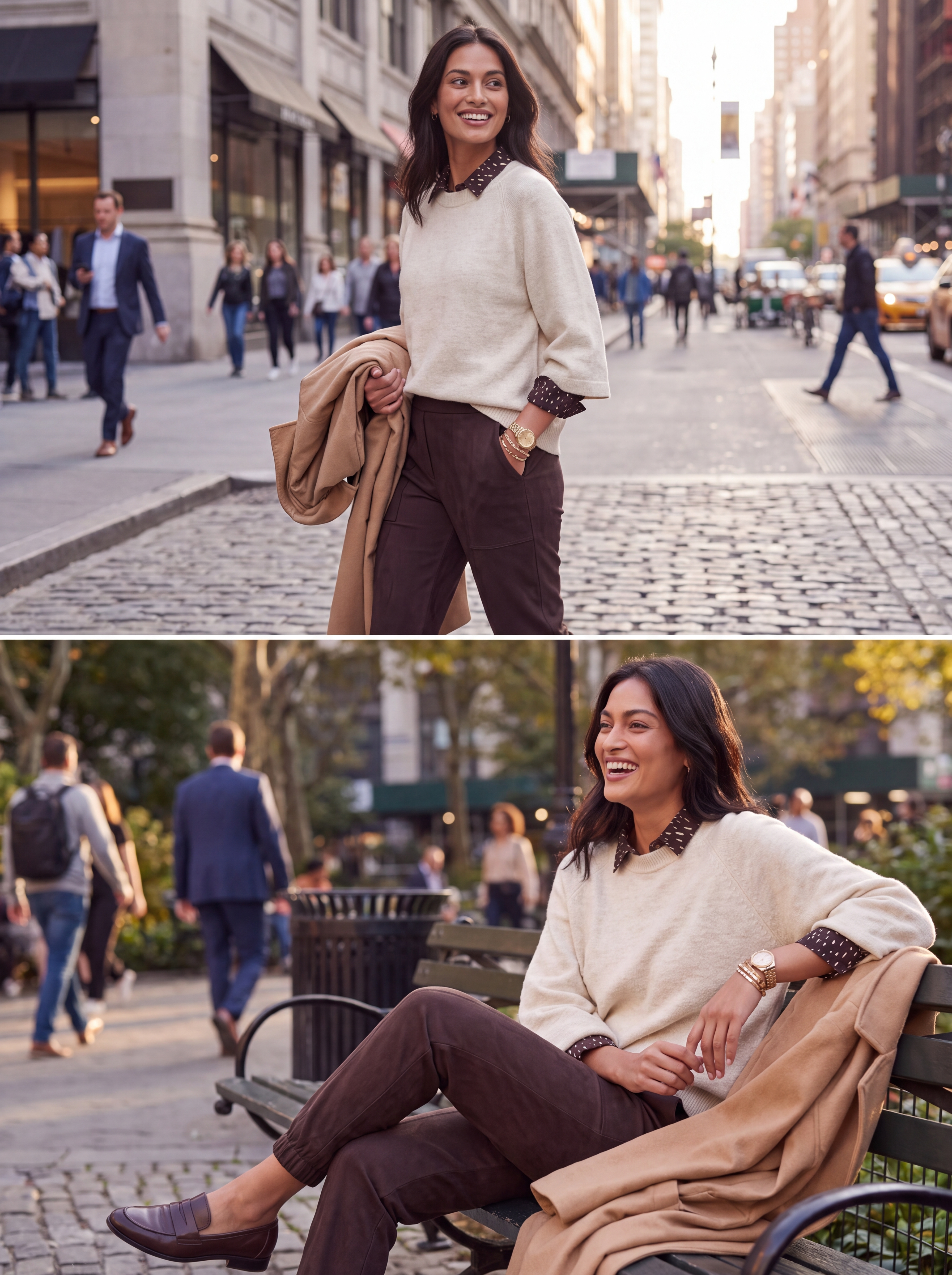 Dámsky pulóver BROADWAY NYC FASHION ECRU MELANGE s.WEAR 5